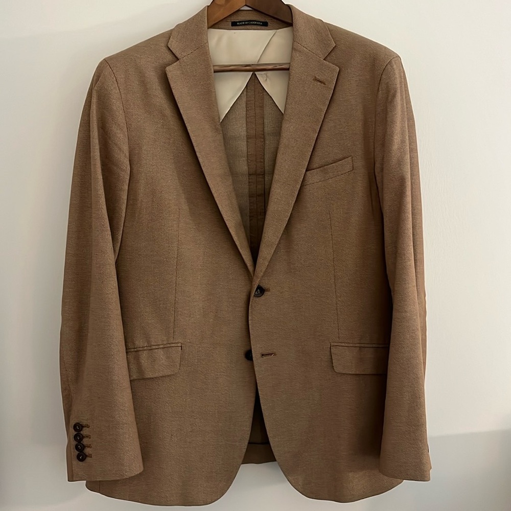 Charles Tyrwhitt Tan Cotton Blend Sport Coat
